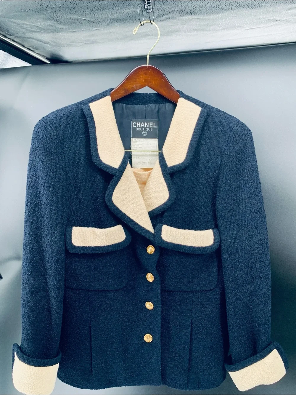 Vintage CHANEL Boutique two piece jacket and skirt